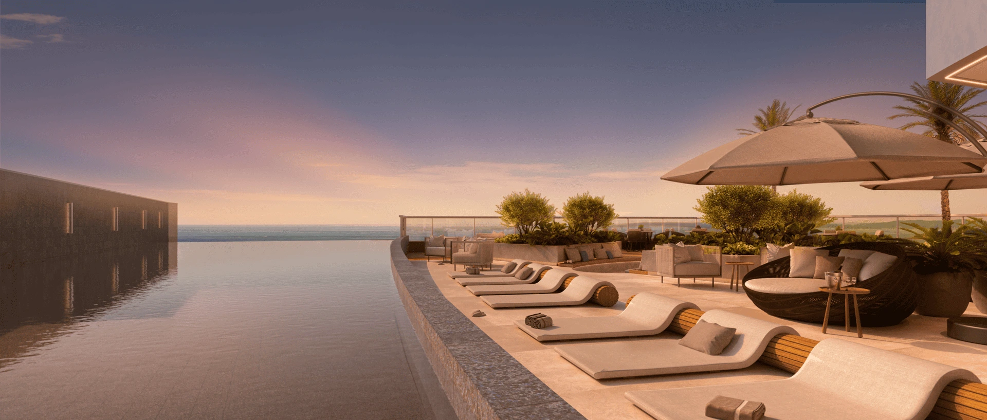 Marine — piscina com borda infinita