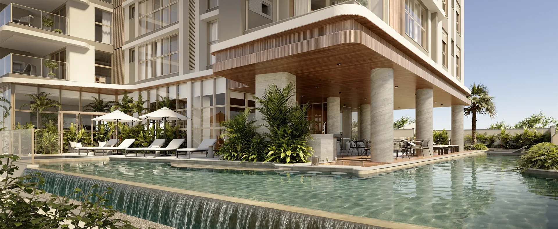 Piscina climatizada do BalHarbour