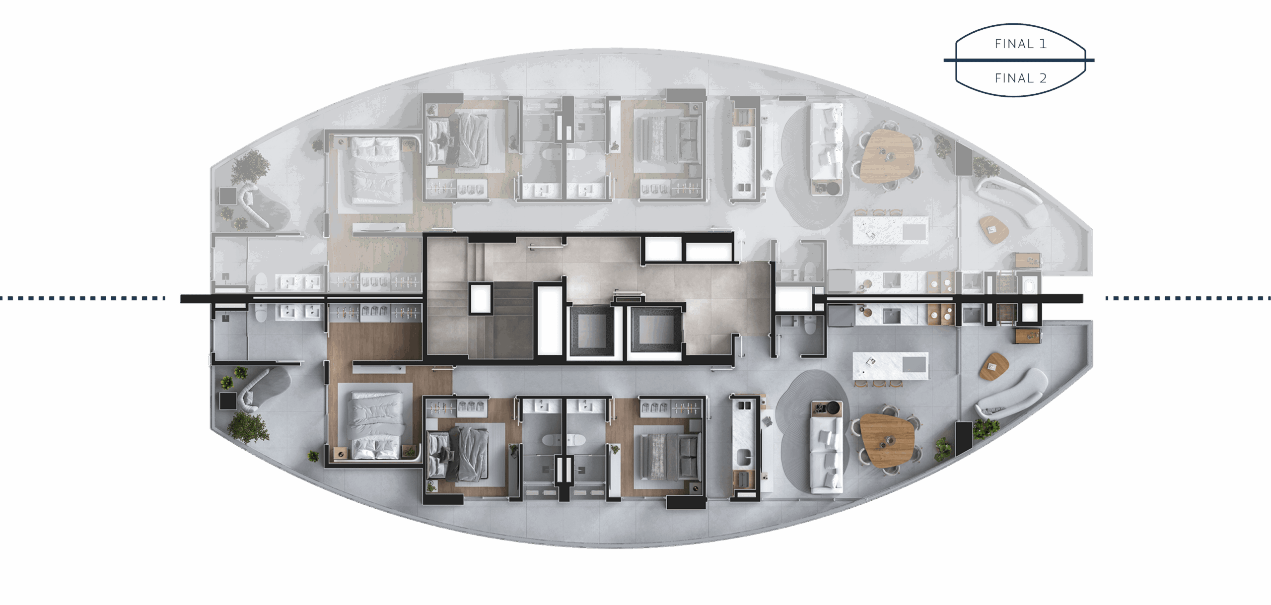 Marine — planta Apartamento 169 m²